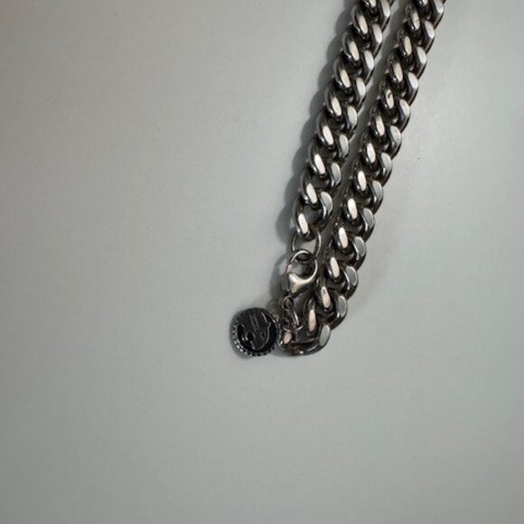 EFFY 23” Silver-Tone Cuban Link Chain Necklace – Designer Statement Piece - Picture 3 of 5